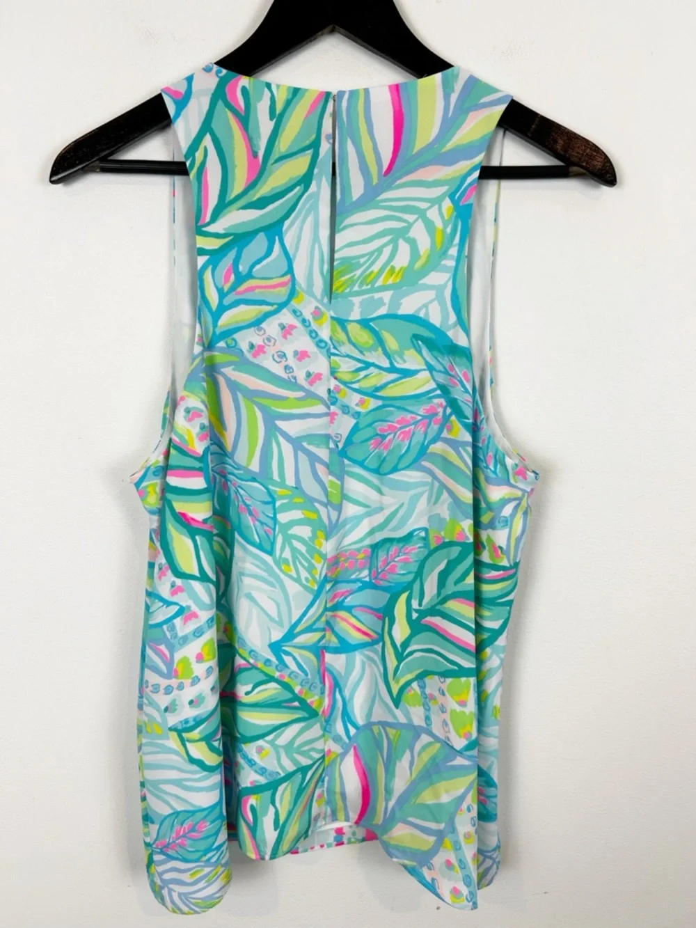 Lilly Pulitzer Lyle Sleeveless Blouse Women's Size Large Blue/Green/Pink - Picture 6 of 6